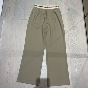 Helmut Lang Khaki and Cream Trousers